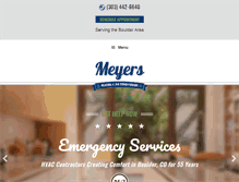Tablet Screenshot of meyersheatingac.com